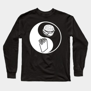 Yin and Yang of Burgers and Fries Long Sleeve T-Shirt